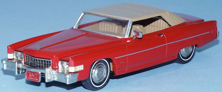 1973 Cadillac Eldorado Cabriolet, Dach geschlossen rot 1/43 Fertigmodell