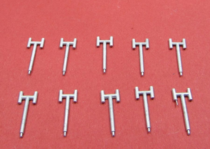 Metallhalterung 01 für Verkehrsschilder Richtung 1/87  10 Stück Zinnlegierung