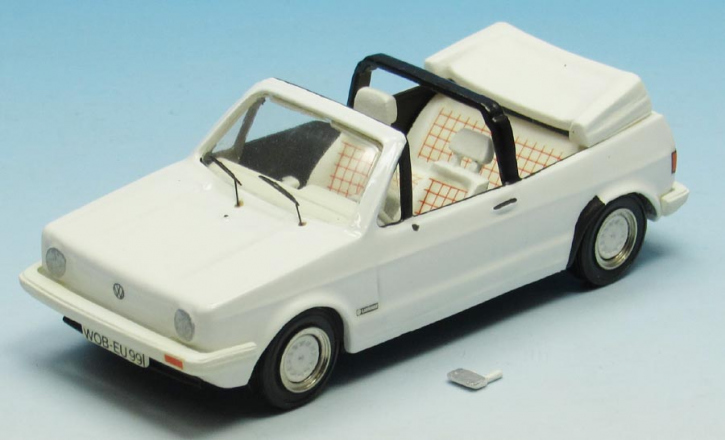 1980 VW Golf Cabriolet weiss 1/43 Zinnlegierung Fertigmodell