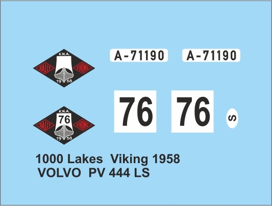 1958 Zubehör 13 für Volvo PV 444L Spezial Ingier Viking Rally 1/43 Bausatz