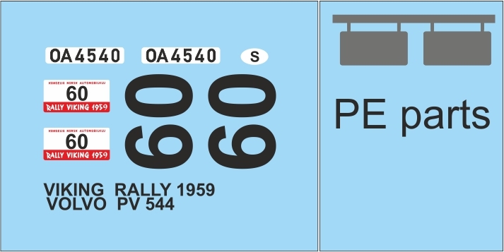 1959 Zubehör 11 für Volvo PV 554A  Ingier Viking Rally 1959 1/43 Bausatz