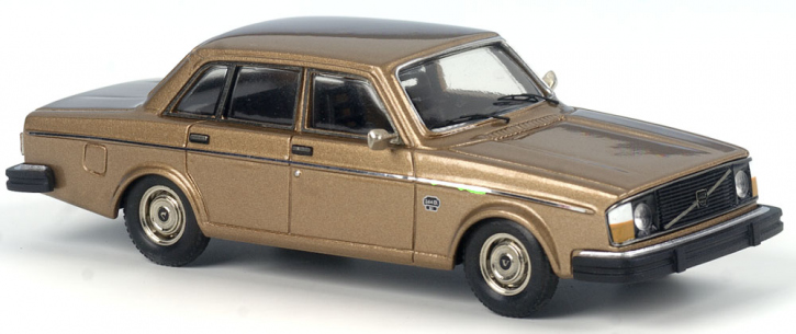 1975 Volvo 244 DL rechtsgelenkt gold 1/43 Zinnlegierung Fertigmodell