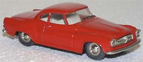 1957 Borgward Isabella  Coupe rouge 1/43 métal blanc/étain tout monté