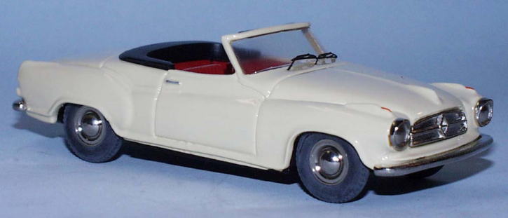 1957 Borgward Isabella  Coupe Cabriolet ivoire 1/43 métal blanc/étain tout monté