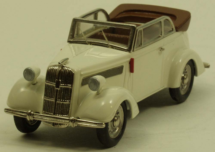 1938 Opel Super 6 Cabriolet blanc 1/43 métal blanc/étain tout monté