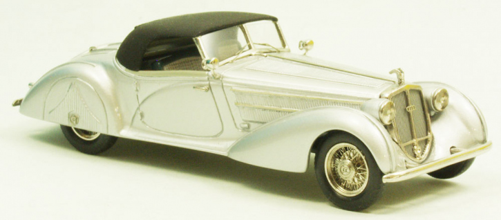 1939 Horch 853 (1939) Cabriolet "Erdmann & Rossi", Dach geschlossen silber 1/43