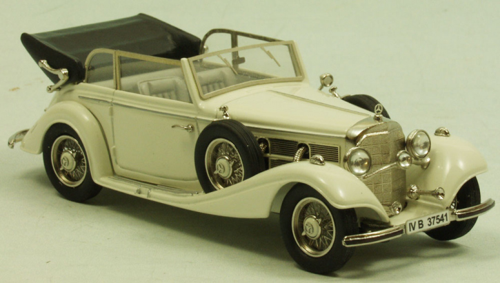 1939 Mercedes 540K Cabriolet B, Dach offen weiss 1/43 Zinnlegierung Fertigmodell