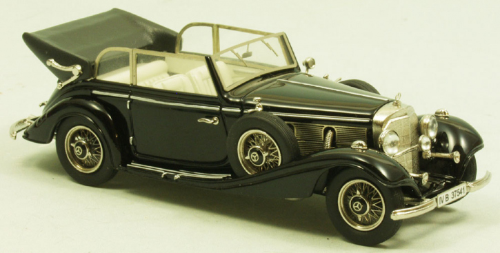 1939 Mercedes 540K Cabriolet B, Dach offen schwarz 1/43 Zinnlegierung