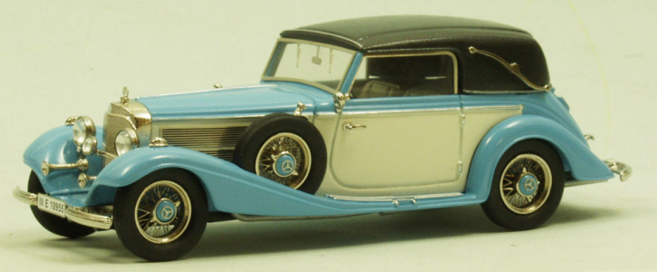 1939 Mercedes 540K Cabriolet C, Dach geschlossen hellblau-weiss 1/43