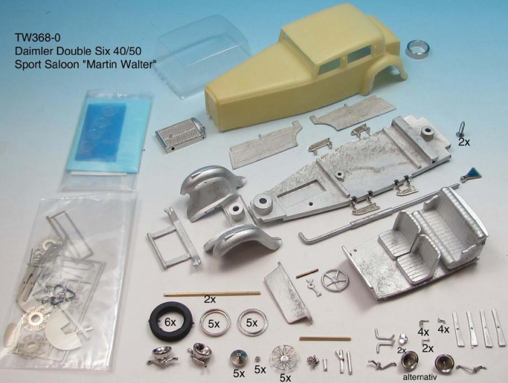 1932 Daimler Double Six 40/50 Sport Saloon "Martin Walter" unpainted 1/43 kit