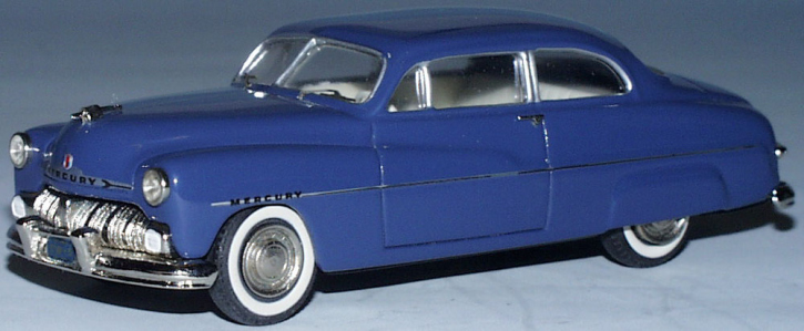 1950 Ford Mercury  Coupe blue 1/43 whitemetal/pewter ready made