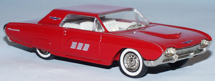 1963 Ford Thunderbird Hardtop rot 1/43 Zinnlegierung Fertigmodell