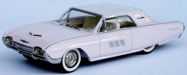 1963 Ford Thunderbird Hardtop pink 1/43 Zinnlegierung Fertigmodell