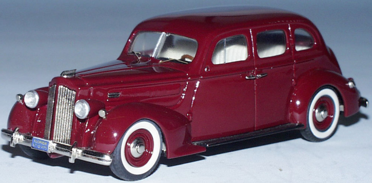 1937 Packard 4-Door Sedan 4-door red bordeaux 1/43 whitemetal/pewter ready made