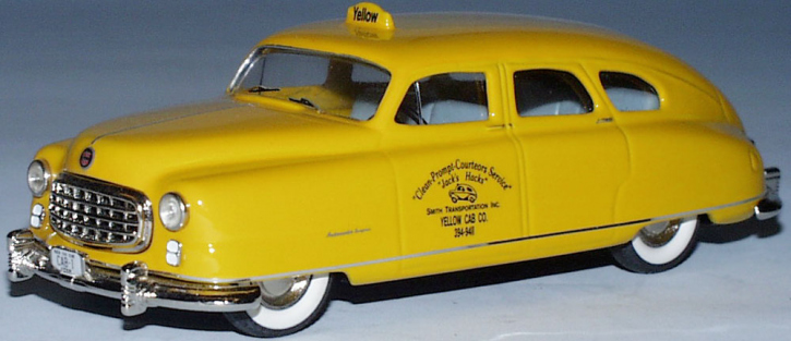 1950 Nash Statesman "Taxi" 1950 gelb 1/43 Zinnlegierung Fertigmodell