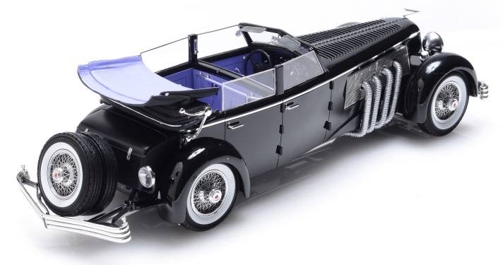 1937 Duesenberg SJ Town Car Chassis 2405 by Rollson for Mr. Rudolf Bauer (fully open with side window up)