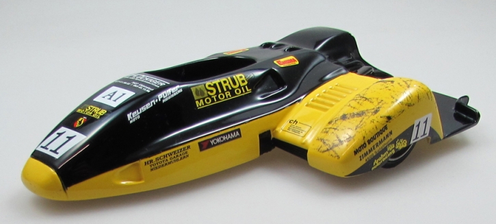 side-car "Moto Boutique" Schlosser/Hauser (CH) sans Figures jaune-noir 1/18