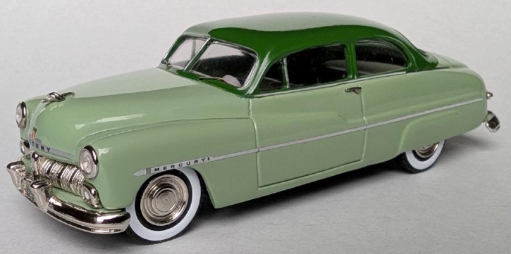 1950 Mercury 8 Coupe zweifarbig grün 1/43 Zinnlegierung Fertigmodell