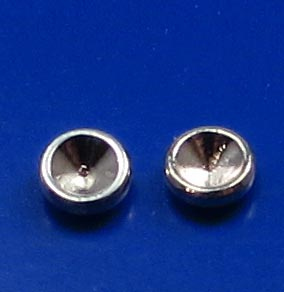 headlight socket, ø = 3,9mm, 2 pieces 1/43 electroplated nickel