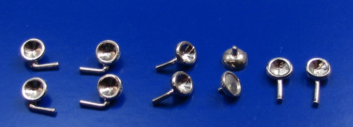 Zusatzscheinwerfer Set Typ 01-05  ca. ø= 4,2mm 10 Stück Nickel galvanisch 1/43