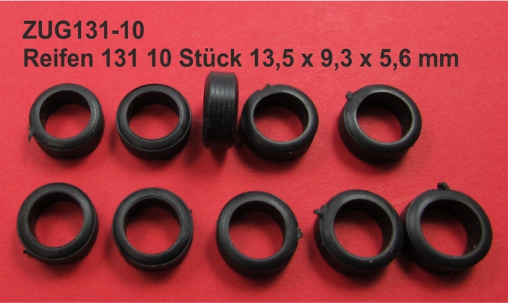 Reifen 131 10 Stück 13,5 x 9,3 x 5,6 mm schwarz 1/43