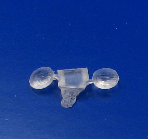 Insert en plastique 2 pièces pour douille de phare ø= 4,7mm transparente 1/43