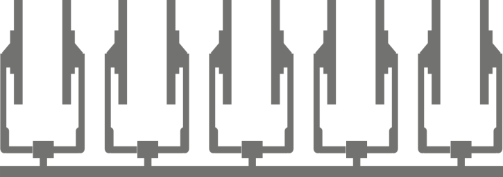 Windshield wipers  1/43 9,5x1,7mm 100 pieces photo etched nickel silver 0,2m mm