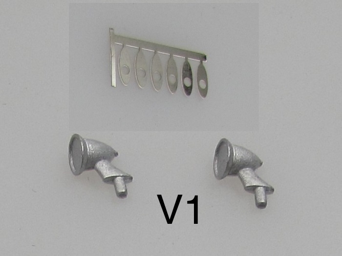 Accessoires extérieur Miroir 02 Typ V1, 2 pièces 1/43 non peint kit Accessoires extérieur Miroir 02 Typ V1, 2 pièces 1/43 non peint kit