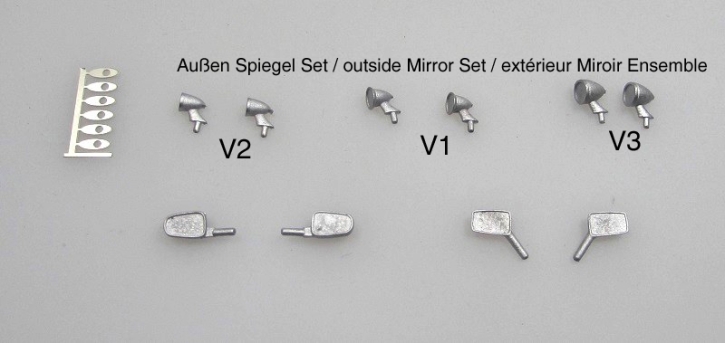 Accessoires extérieur Miroir Ensemble 10 pièces 1/18 non peint kit