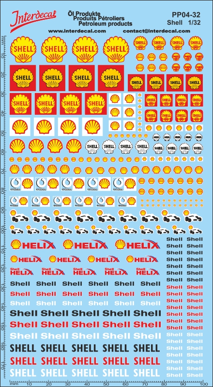 Petroleum products 4 Shell sponsors Decal 1/18 200x110 mm PP04-18-1 