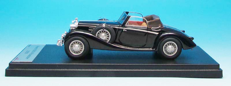 1929 Horch 930 3,8 Liter V8 Roadster, open roof black 1/43 ready made ...