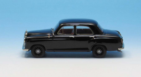 1959-1962 Mercedes 180 a Ponton limousine 4 portes noir 1/43 métal blanc/étain