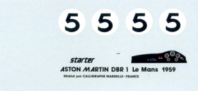 Aston Martin DBR1 Le Mans 1959 (Starter) 1/43 Waterslidedecals JA 