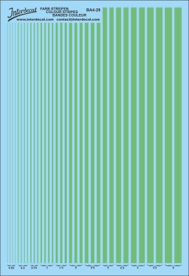 Streifen 0,25mm-5mm Naßschiebebild Decal leuchtgrün 165x120mm INTERDECAL