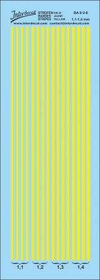 Décalcomanies Orange INTERDECAL - Bandes 1,6 à 1,9 Mm, 117x39 Mm, En Papier, Neuves