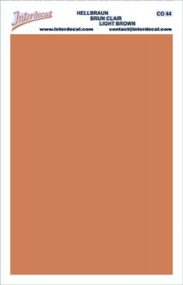 Planche Décalcomanies Uni Rouge Scarlet INTERDECAL - 120x80mm, Papier, Allemagne