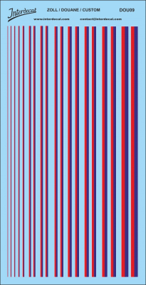 Décalcomanies 'Douanes France' Bleu Et Rouge - Lot De 9 - Format 180x80mm - Marque INTERDECAL