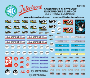 Electrical equipment 1 1/43 Waterslidedecals 120x80mm INTERDECAL