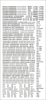 Rettungsdienste DE 03 1/87 Naßschiebebild Decal gelb 177x80mm INTERDECAL