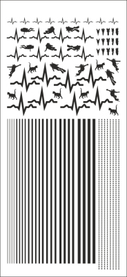 Rettungsdienste DE 05 1/87 Naßschiebebild Decal leuchtgelb 177x80mm INTERDECAL