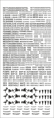 Rettungsdienste DE 06 1/87 Naßschiebebild Decal gelb 177x80mm INTERDECAL