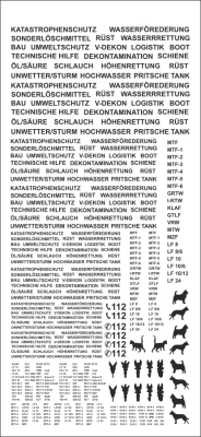 Emergency vehicle DE 07 1/87 Waterslidedecals yellow 177x80mm INTERDECAL