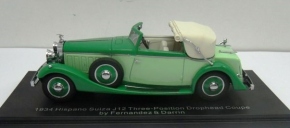 1934 Hispano Suiza J12 Three-position Drophead Coupe zweifarbig grün 1/43