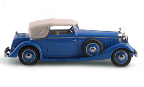 1934 Hispano Suiza J12 Three-position Drophead Coupe blau 1/43 Resine