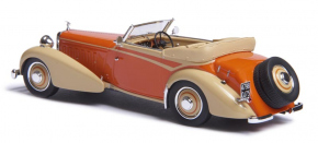 1934 Hispano Suiza J12 cabriolet by Vanvooren orange-beige 1/43 Fertigmodell