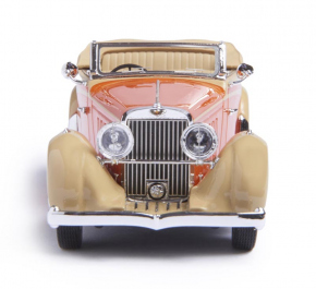 1934 Hispano Suiza J12 cabriolet by Vanvooren orange-beige 1/43 Fertigmodell