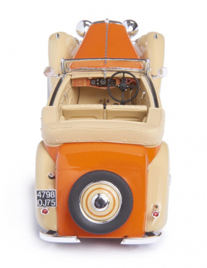 1934 Hispano Suiza J12 cabriolet by Vanvooren orange-beige 1/43 Fertigmodell