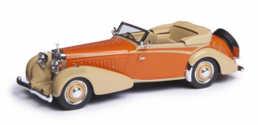 1934 Hispano Suiza J12 cabriolet by Vanvooren orange-beige 1/43 Fertigmodell