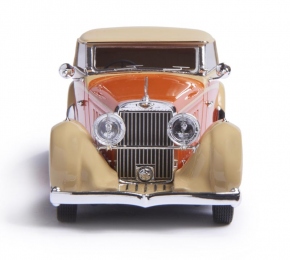 1934 Hispano Suiza J12 cabriolet by Vanvooren   top up   orange/beige   EMEU43002B