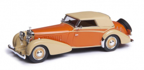 1934 Hispano Suiza J12 Cabriolet par Vanvooren orange-beige 1/43 tout monté